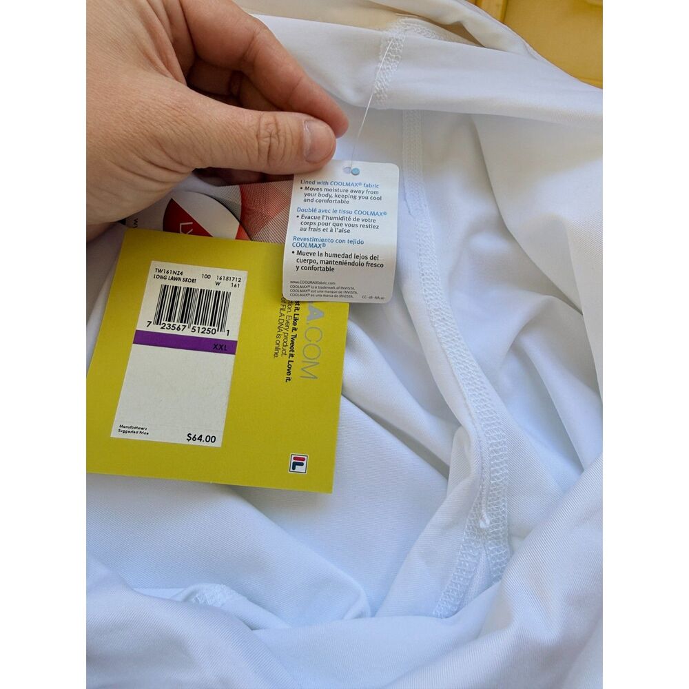 NWT Fila Performance Coolmax White Athletic Skort XXL - Picture 7 of 9